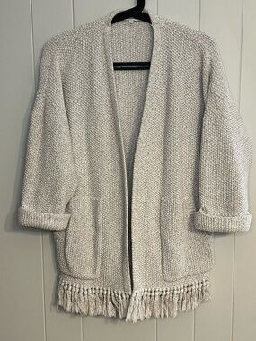 Madewell Memento Fringe Cardigan Size M